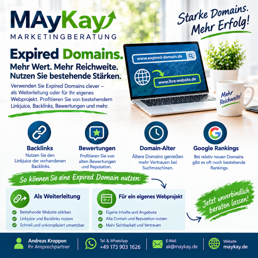 Expired Domains bei MAyKay!